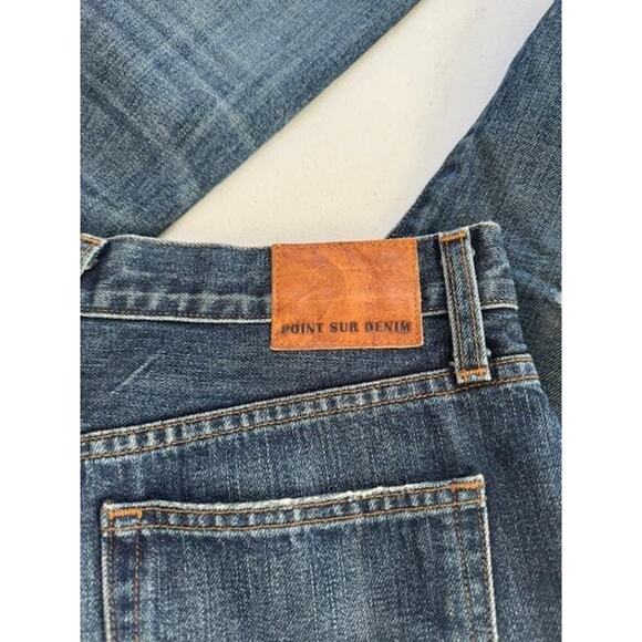 Point Sur Denim Jeans Womens 29 Ripped Button Fly Cropped Raw Hem Made in USA - Picture 6 of 15